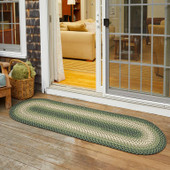Rhody Rug Twin River TR22 Green Multi Runner Area Rug Outdoors Rhody Rug Twin River TR22 Green Multi Runner Area Rug Outdoors