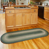 Rhody Rug Twin River TR22 Green Multi Runner Area Rug Room Scene Rhody Rug Twin River TR22 Green Multi Runner Area Rug Room Scene
