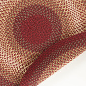 Rhody Rug Twin River TR42 Red Multi Round Area Rug Back Rhody Rug Twin River TR42 Red Multi Round Area Rug Back