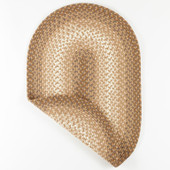 Rhody Rug Twin River TR52 Natural Multi Oval Area Rug Back