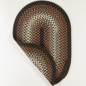 Rhody Rug Twin River TR82 Black Multi Oval Area Rug Back Rhody Rug Twin River TR82 Black Multi Oval Area Rug Back