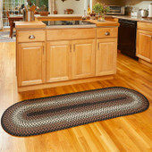 Rhody Rug Twin River TR82 Black Multi Runner Area Rug Room Scene Rhody Rug Twin River TR82 Black Multi Runner Area Rug Room Scene