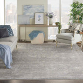 Nourison Lustrous Weave LUW02 Grey/Beige Area Rug Room Scene Nourison Lustrous Weave LUW02 Grey/Beige Area Rug Room Scene