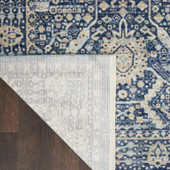 Nourison Lustrous Weave LUW03 Blue Area Rug Backing Nourison Lustrous Weave LUW03 Blue Area Rug Backing