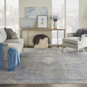Nourison Lustrous Weave LUW04 Blue/Grey Area Rug Room Scene Nourison Lustrous Weave LUW04 Blue/Grey Area Rug Room Scene
