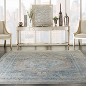 Nourison Starry Nights STN06 Cream/Blue Area Rug Room Scene Nourison Starry Nights STN06 Cream/Blue Area Rug Room Scene