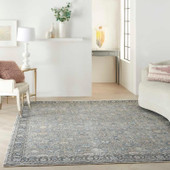 Nourison Starry Nights STN10 Grey/Navy Area Rug Room Scene Nourison Starry Nights STN10 Grey/Navy Area Rug Room Scene