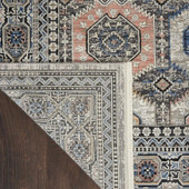 Nourison Starry Nights STN09 Grey/Navy Area Rug Back