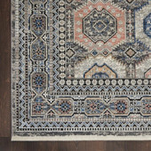 Nourison Starry Nights STN09 Grey/Navy Area Rug Corner