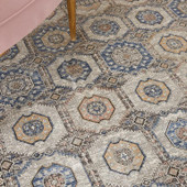 Nourison Starry Nights STN09 Grey/Navy Area Rug Room Scene 2