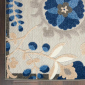 Nourison Aloha ALH17 Natural Blue Area Rug Corner Nourison Aloha ALH17 Natural Blue Area Rug Corner
