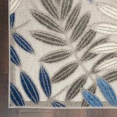 Nourison Aloha ALH18 Grey Blue Area Rug Corner Nourison Aloha ALH18 Grey Blue Area Rug Corner