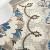 Nourison Aloha ALH20 Grey Multi Area Rug Lifestyle Scene Nourison Aloha ALH20 Grey Multi Area Rug Lifestyle Scene