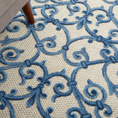 Nourison Aloha ALH21 Grey Blue Area Rug Lifestyle Scene Nourison Aloha ALH21 Grey Blue Area Rug Lifestyle Scene