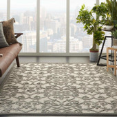 Nourison Aloha ALH21 Grey Charcoal Area Rug Room Scene Nourison Aloha ALH21 Grey Charcoal Area Rug Room Scene