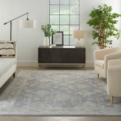 Nourison Infinite IFT03 Charcoal Area Rug Room Scene Nourison Infinite IFT03 Charcoal Area Rug Room Scene