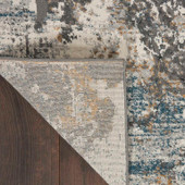 Nourison Tangra TNR01 Grey Multi Area Rug Backing Nourison Tangra TNR01 Grey Multi Area Rug Backing