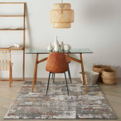 Nourison Tangra TNR02 Grey Multi Area Rug Room Scene Nourison Tangra TNR02 Grey Multi Area Rug Room Scene