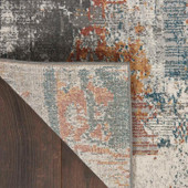 Nourison Tangra TNR06 Grey Multi Area Rug Backing Nourison Tangra TNR06 Grey Multi Area Rug Backing