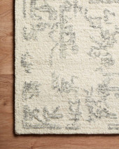 Annie ANN-01 White Grey Area Rug - Magnolia Home by Joanna Gaines Corner Annie ANN-01 White Grey Area Rug - Magnolia Home by Joanna Gaines Corner