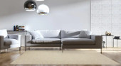 Annie ANN-04 White Lt. Grey Area Rug - Magnolia Home by Joanna Gaines Room Scene Annie ANN-04 White Lt. Grey Area Rug - Magnolia Home by Joanna Gaines Room Scene