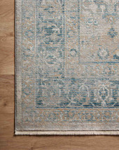 Elise ELI-01 Neutral Blue Area Rug - Magnolia Home by Joanna Gaines Corner
