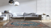Elise ELI-05 Navy Red Area Rug - Magnolia Home by Joanna Gaines Room Scene Elise ELI-05 Navy Red Area Rug - Magnolia Home by Joanna Gaines Room Scene
