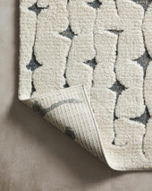 Loloi II Hagen HAG-04 White Navy Area Rug Backing