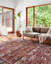 Loloi II Samra SAM-07 Brick Multi Area Rug Room Scene Loloi II Samra SAM-07 Brick Multi Area Rug Room Scene