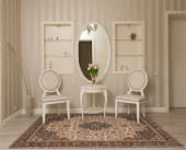 Loloi Lourdes LOU-01 Natural Ocean Area Rug Room Scene Loloi Lourdes LOU-01 Natural Ocean Area Rug Room Scene
