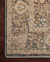 Loloi Lourdes LOU-08 Charcoal Ivory Area Rug Corner Loloi Lourdes LOU-08 Charcoal Ivory Area Rug Corner
