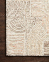 Loloi Milo MLO-02 Peach Pebble Area Rug Corner