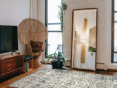 Loloi Tatum TW-06 Blush/Raisin Area Rug Room Scene Loloi Tatum TW-06 Blush/Raisin Area Rug Room Scene