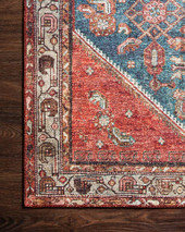 Loloi II Layla LAY-10 Marine Clay Area Rug Corner
