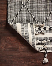 Loloi II Sawyer SAW-01 Black Area Rug Backing