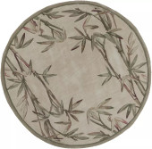 Kas Sparta 3146 Ivory Bamboo Border Round Area Rug
