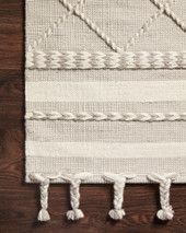 Loloi II Sawyer SAW-05 Silver Area Rug Corner