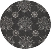 Kas Harbor 4207 Charcoal Courtyard Round Area Rug