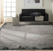 Calvin Klein Balian CK51 Grey Black Area Rug Room Scene Calvin Klein Balian CK51 Grey Black Area Rug Room Scene