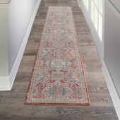 Nourison Homestead HMS02 Blue Brick 2x10 Runner Area Rug Room Scene Nourison Homestead HMS02 Blue Brick 2x10 Runner Area Rug Room Scene