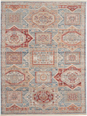 Nourison Homestead HMS02 Blue Multicolor 3x5 Area Rug Nourison Homestead HMS02 Blue Multicolor 3x5 Area Rug