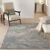 Nourison Rustic Textures RUS15 Lt. Grey Blue Area Rug Room Scene Nourison Rustic Textures RUS15 Lt. Grey Blue Area Rug Room Scene