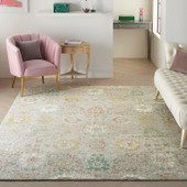Nourison Twilight TWI13 Grey Multi Area Rug Room Scene Nourison Twilight TWI13 Grey Multi Area Rug Room Scene
