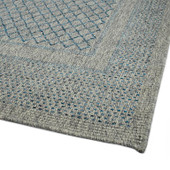 Kaleen Bacalar BAC08-17 Blue Area Rug Corner Kaleen Bacalar BAC08-17 Blue Area Rug Corner