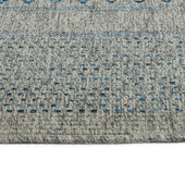 Kaleen Bacalar BAC08-17 Blue Area Rug Edge Kaleen Bacalar BAC08-17 Blue Area Rug Edge