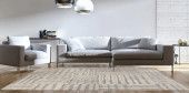 Loloi Khalid KF-01 Ivory Sky Area Rug Room Scene Loloi Khalid KF-01 Ivory Sky Area Rug Room Scene