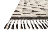 Loloi Khalid KF-02 Natural Black Area Rug Angle