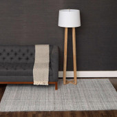 Karastan Haberdasher RG175-799 Silver Area Rug Room Scene Karastan Haberdasher RG175-799 Silver Area Rug Room Scene