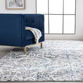 Tayse Antik Kathryn ANT2011 Blue Area Rug Room Scene Tayse Antik Kathryn ANT2011 Blue Area Rug Room Scene
