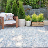 Tayse Denver Dionne DEN1100 Cream Area Rug on Patio Tayse Denver Dionne DEN1100 Cream Area Rug on Patio